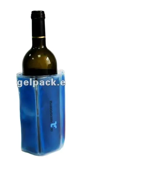 अनुकूलित लोगो निविड़ अंधकार पीवीसी बर्फ बैग कूलर थैली शराब जेल बोतल कूलर बैग