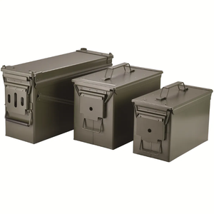 Màu xanh lá cây thép kim loại đạn lon bền sắt trường hợp OEM và ODM hỗ trợ - Product Image 5