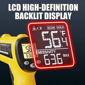 Kỹ thuật số IR Laser hồng ngoại nhiệt độ Gun với LCD hiển thị Non-Contact thiết kế không dây xách tay kỹ thuật số Nhiệt kế - Product Image 5