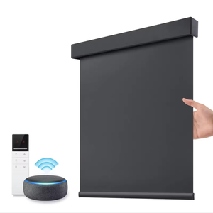 Persianas y persianas enrollables de control Google ecológicas con Alexa, persianas enrollables de ventanas motorizadas horizontales automáticas