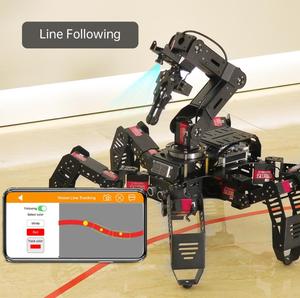 Робот-гексапод Hiwonder SpiderPi Pro с искусственным интеллектом, роботизированная рука, работающая от Raspberry Pi 4B, 4 Гб, обучающее оборудование
