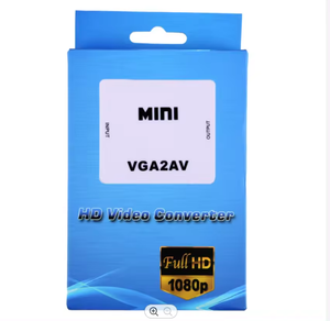 1080P Mini <strong>VGA</strong> to AV RCA Converter with 3.5mm Audio VGA2AV CVBS Adapter PC to HD TV Media Convertor Convert for NTSC PAL SXGA - Product Image 6