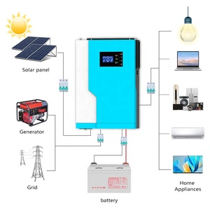 Built in MPPT Solar Charge Controller 5.5KVA Hybrid Off Grid 5500W 5.5KW 48V Max 450V PV <strong>Input</strong> <strong>AC</strong> 220V <strong>Output</strong> Hybrid Inverter - Product Image 1