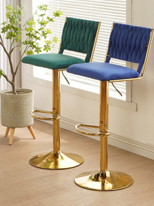 Sắt hiện đại có thể điều chỉnh im lặng nâng xoay thanh ghế phân cao cho phòng khách với thiết kế bảng điều khiển - Product Image 1