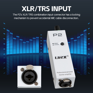 URX P2 ultra Compact Active Battery <strong>Portable</strong> Metal Personal Monitoring Headphone <strong>Amplifier</strong> with XLR/TRS <strong>Input</strong> 3.5mm Output - Product Image 3