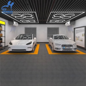 Vendita calda Car Showroom Auto officina Design Led officina luce esagonale plafoniera luce di dettaglio - Product Image 2