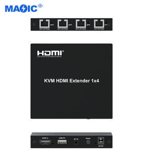 新到货KVM HDMI扩展器1x4 1进4出1080p以太网扩展器支持USB，带切换器的键盘150m 200m 300m - Product Image 2