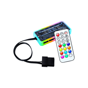 הכי חדש עיצוב צבעוני מחשב מקרה 120mm RGB LED מאוורר נוזל Cooler קירור אוהד Ventilador עם 2388ARGB בקר סט - Product Image 6