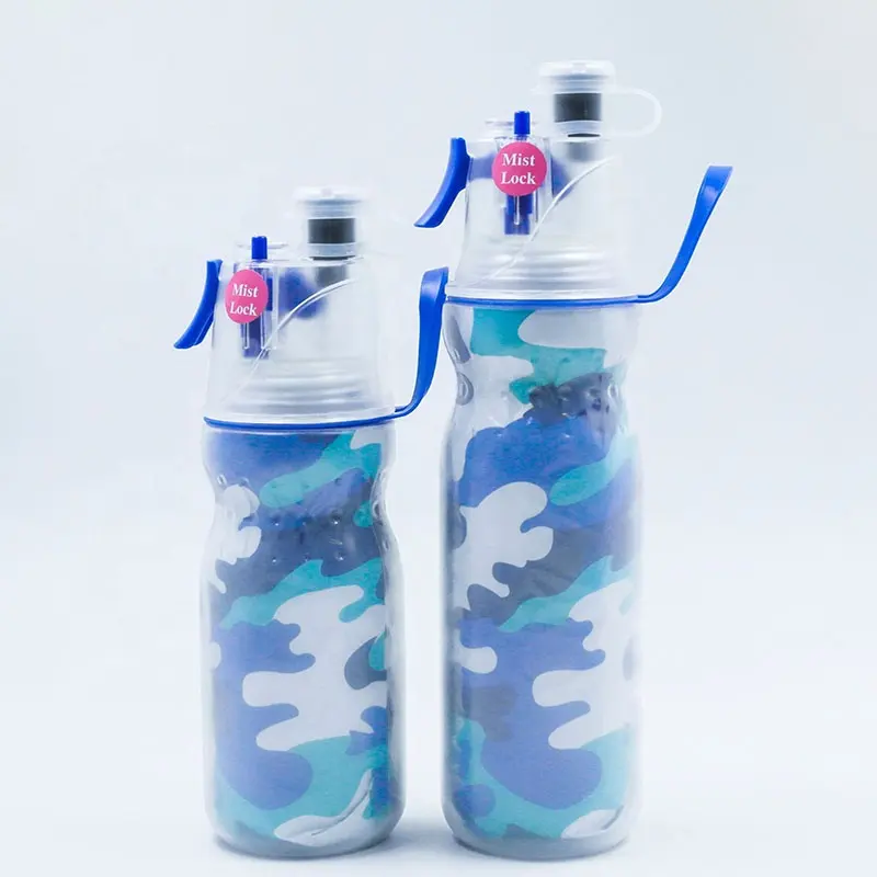 New sports cold spray water bottle outdoor fitness water bottle custom summer business gifts bottiglia d'acqua speciale