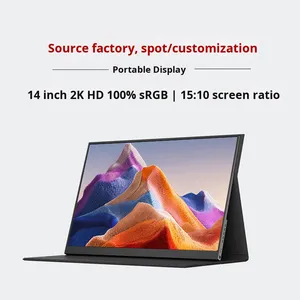14インチ2K HDポータブルモニターLEDクロスボーダースイッチ使用外部画面携帯電話/コンピュータ二次画面拡張 - Product Image 5