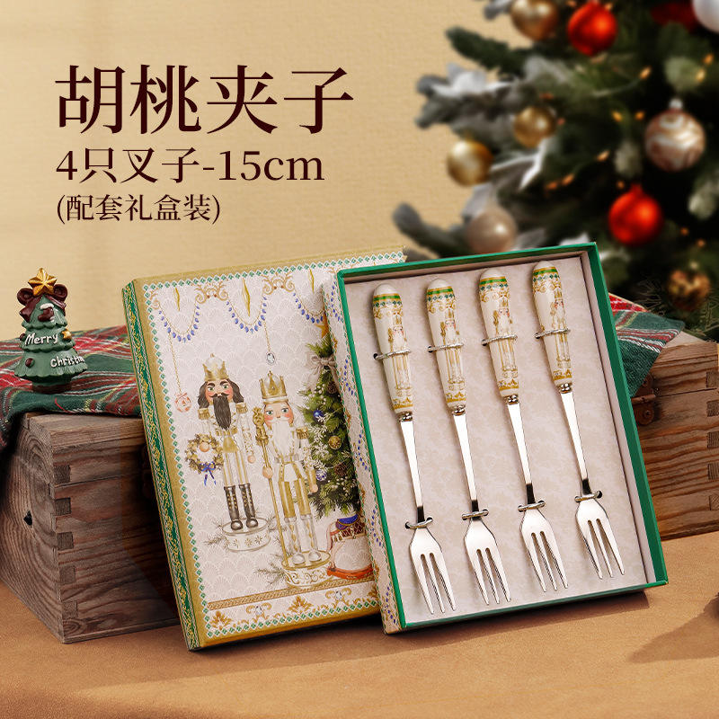 4 forks: nutcracker, gift box set