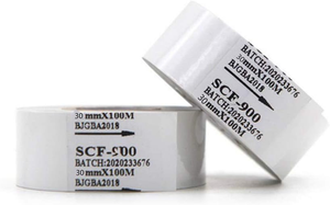 Cinta de transferencia térmica de resina de 30mm para codificador de fecha, máquina de codificación por lotes, lámina de estampado en caliente Compatible con impresora de etiquetas, 30mm x 100m - Product Image 2