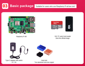 Originale nuova Raspberry Pi 4 4GB RAM scheda di sviluppo con Starter Kit Linux sistema operativo in magazzino
