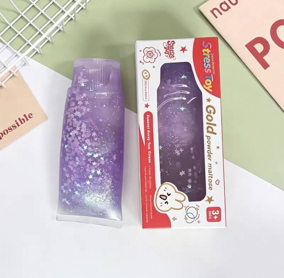 pasta de dientes morada