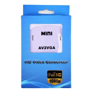 1080P Mini AV to <strong>VGA</strong> to AV RCA Converter With 3.5mm Audio AV2VGA VGA2AV CVBS Adapter for PC to HD TV Convert NTSC PAL SXGA - Product Image 6