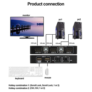 Factory OEM <strong>KVM</strong> <strong>Switch</strong> 2 Ports Usb2.0 <strong>Switch</strong> <strong>Kvm</strong> <strong>Switch</strong> Box for Computer Keyboard Mouse Monitor