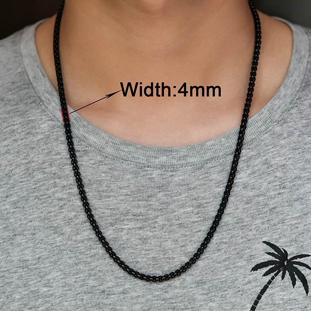 Chaîne noire 4MM