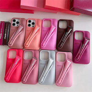 Hot Popular <strong>Rhode</strong> Lip Balm Gloss Holding Mount Lipstick Lipgloss Silicone Phone case for iphone 16 15 14 13 12 11 Pro <strong>Max</strong> Plus