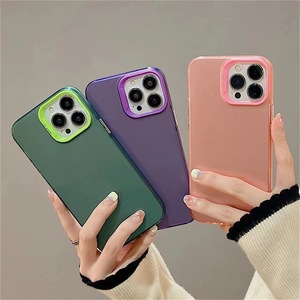 メッキマットフロスティングTPU PCケースiphone 16 15 14 13 12 11 XS XR Pro Max Plus IMD防爆シェルカバーケース - Product Image 1