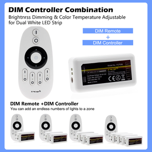 Smart LED Strip Controller Dimmer 2.4G telecomando RF Wireless a 4Zone per nastro monocolore CCT RGB RGBW RGB CCT LED Light Tape - Product Image 2