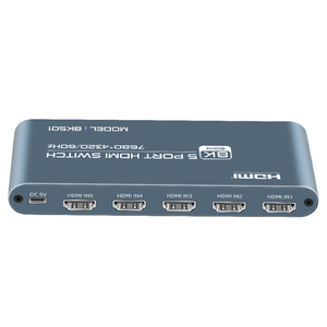 Conmutador de vídeo de ultra alta definición HDMI 2,1 8K Fjgear, salida 5 en 1 con control remoto, carcasa de aleación de aluminio - Product Image 1