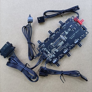 PWM温度コントローラーARGBHUB 5V3PIN同期リモートコントロールコンピューターケースファンディバイダー - Product Image 2