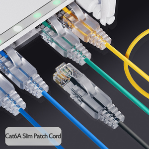 OEM Cat6A ince Utp yama kablosu 10G RJ45 bakır Ethernet kablosu Ultra ince ince Cat6a UTP yama kablosu yüksek yoğunluklu veri merkezi için - Product Image 4