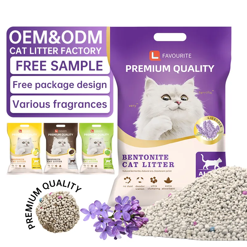 Lettiera per gatti in Bentonite colorata Premium di alta qualità per gatti