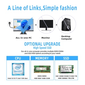 游戏电脑24英寸一体机硬件软件触摸屏i3 i5 i7 32gb 1tb游戏玩家一体机惠普FHD屏幕 - Product Image 5