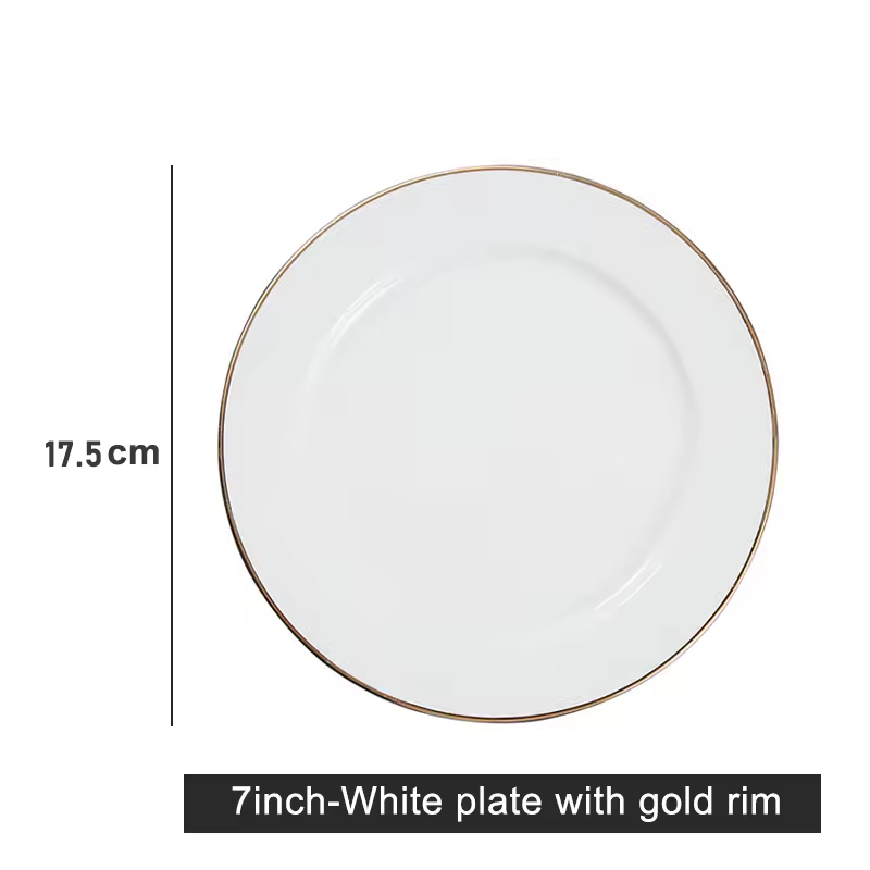 Assiette blanche de 7 pouces