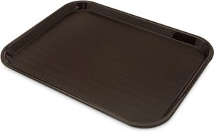 白色压花防滑圆形矩形ABS塑料金属餐厅快餐和酒吧食品托盘 - Product Image 2