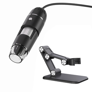 Microscopio Digital USB portátil 1600X con fuente de luz LED Microscopio de mano estéreo 3D 3 en 1 para uso en belleza - Product Image 2