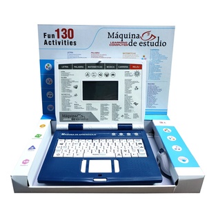 130 Funktionen Kinder Spanisch und Englisch Lernsprache Spielzeug Intelligente Kinder Laptop Lernmaschine mit Maus