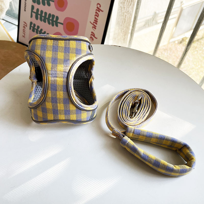 Plaid violet et jaune