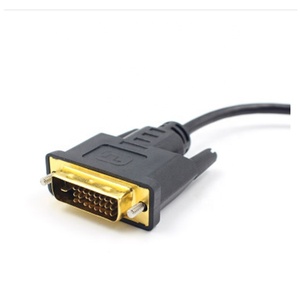 Cable convertidor DVI a VGA con adaptador de audio y video de alta definición portátil conectado al proyector de monitor de TV