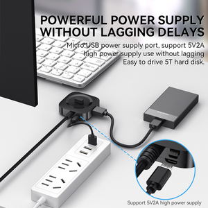 Factory Direct 4-Port High-Speed <strong>USB</strong> 2.0/3.0 Hub Portable Compact 5Gbps for <strong>PC</strong> Mac Laptop Desktop Computer <strong>USB</strong> C HUB - Product Image 4
