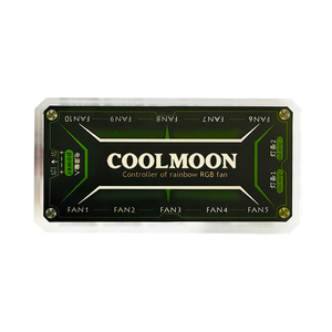 מחיר מפעל COOLMOON משחקי מחשב מאווררי צבע שינוי מחשב מאווררי קירור בקר רכזת מאוורר RGB שלט רחוק למקרר מחשב