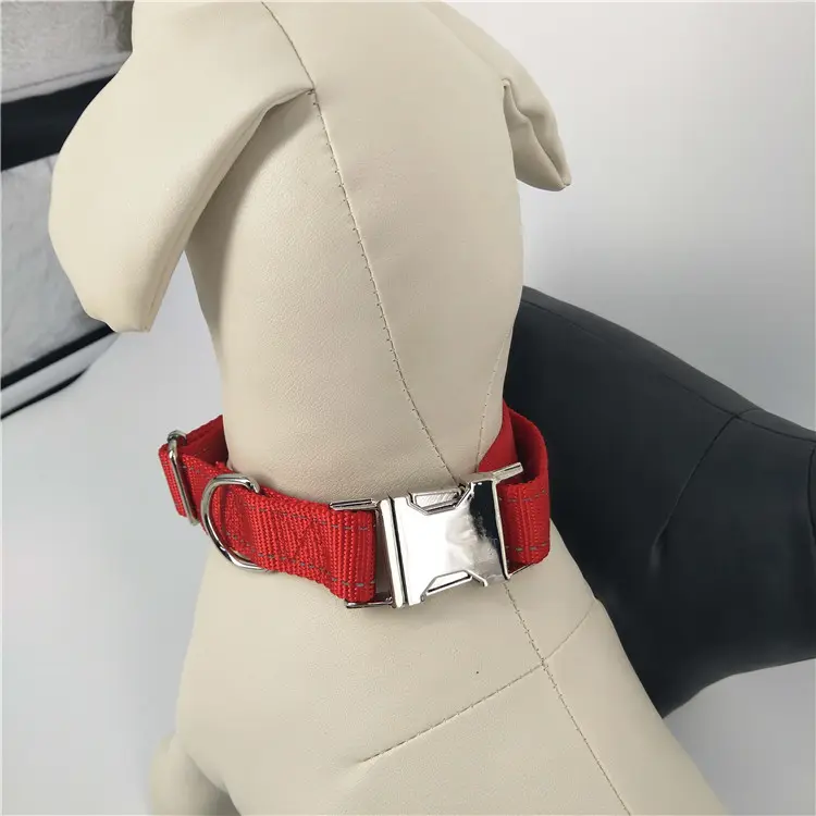 Manufacturer sale pet accessories metal buckle nylon reflective dog collar