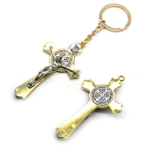 批发金属宗教钥匙扣十字基督教耶稣钥匙扣 - Product Image 1