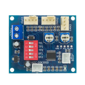 1個DC 12V 5A PWM PC CPUファン温度制御速度コントローラボードスピードコントローラ温度プローブノズル - Product Image 5