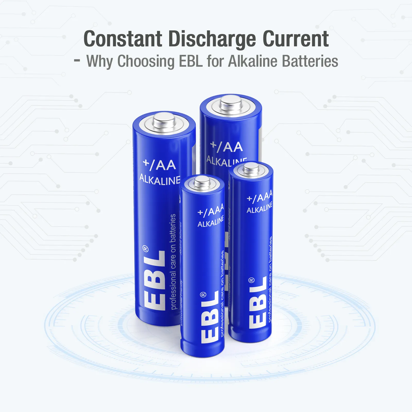 EBL 48 conta il doppio di un triplo A 1.5V AA e batterie AAA batteria primaria alcalina A secco