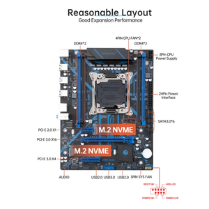 Huanzhi เมนบอร์ด X99 QD4 LGA 2011-3 Xeon เมนบอร์ด X99 Intel E5 2640 2666 2670 2696 V3 V4รองรับ DDR4 RECC NON-ECC หน่วยความจำ NVMe SATA - Product Image 3