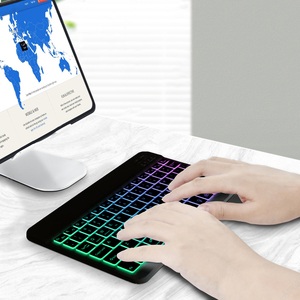 Teclado de tableta inalámbrico Magic BT retroiluminado RGB colorido portátil para computadora portátil iPad teclados multilingües personalizados - Product Image 5
