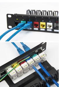 Panel de parche blanco UTP, indicador de color de fábrica, 6 colores, con brida de cable - Product Image 2