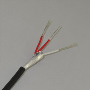 MOQ: 500m RTD-PTFE /PTFE/ekran-3*<span class=keywords><strong>13</strong></span>/0. <span class=keywords><strong>2</strong></span> paslanmaz çelik yuvarlak tel örgü, 85% minimum kapsama termokupl tel