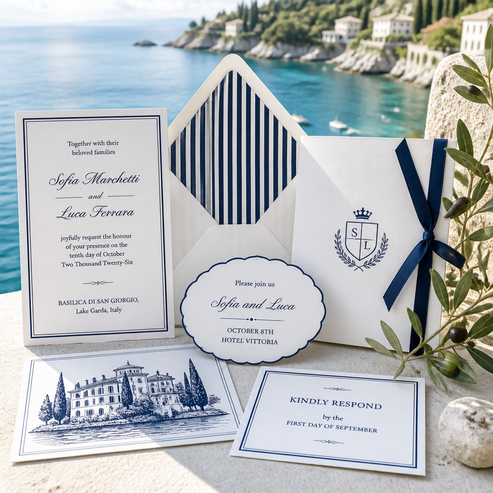 Mediterranean Wedding Invitation