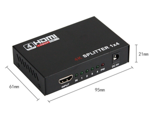 One-in-four-out <strong>splitter</strong> HD audio and video <strong>splitter</strong> One-point-four synchronous split-screen switcher 4K/1080P