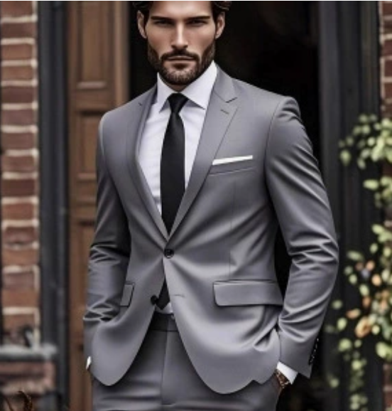 Dark gray suit and trousers
