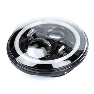 LC High Quality 7&quot; Round <strong>75W</strong> Angel Eye Drl Turning Signal <strong>LED</strong> Headlights for Jeep Harley Motorcycle 6200LM Lights - Product Image 3
