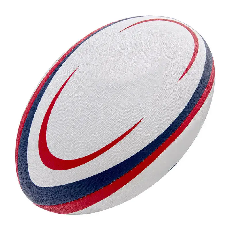 Logo personnalisé de rugby de haute qualité, taille en cuir PU granulaire F9 jeu professionnel rugby